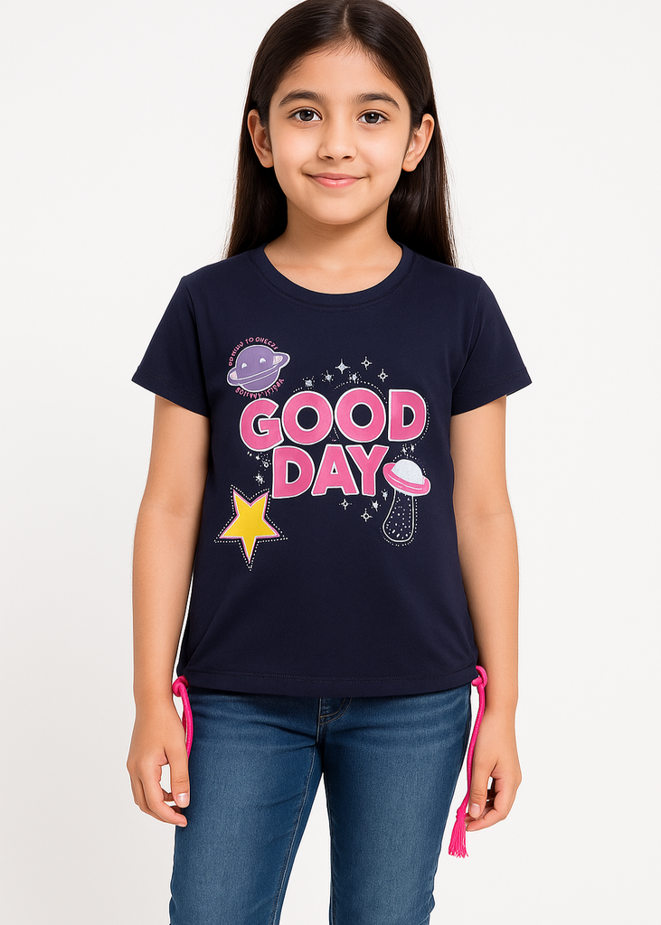 Good Day graphical Tee for Girls