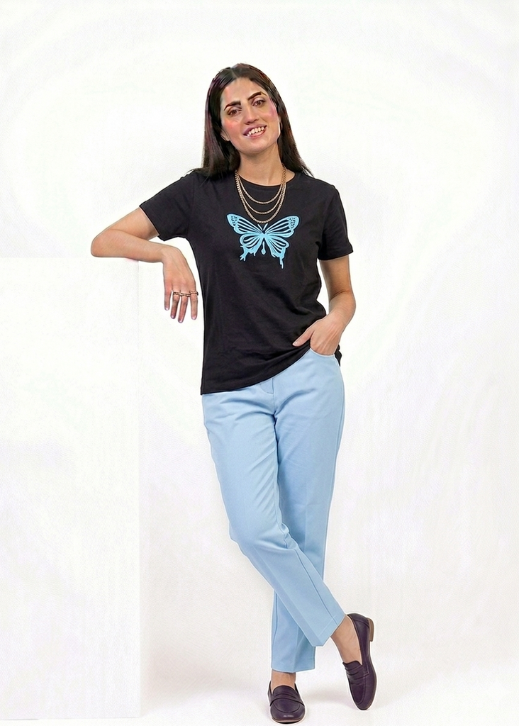 Black Butterfly Graphical T shirt