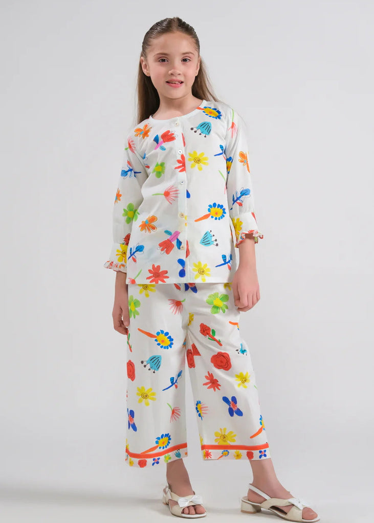 Blossom Delight - Co-ord Set( Short length Front)
