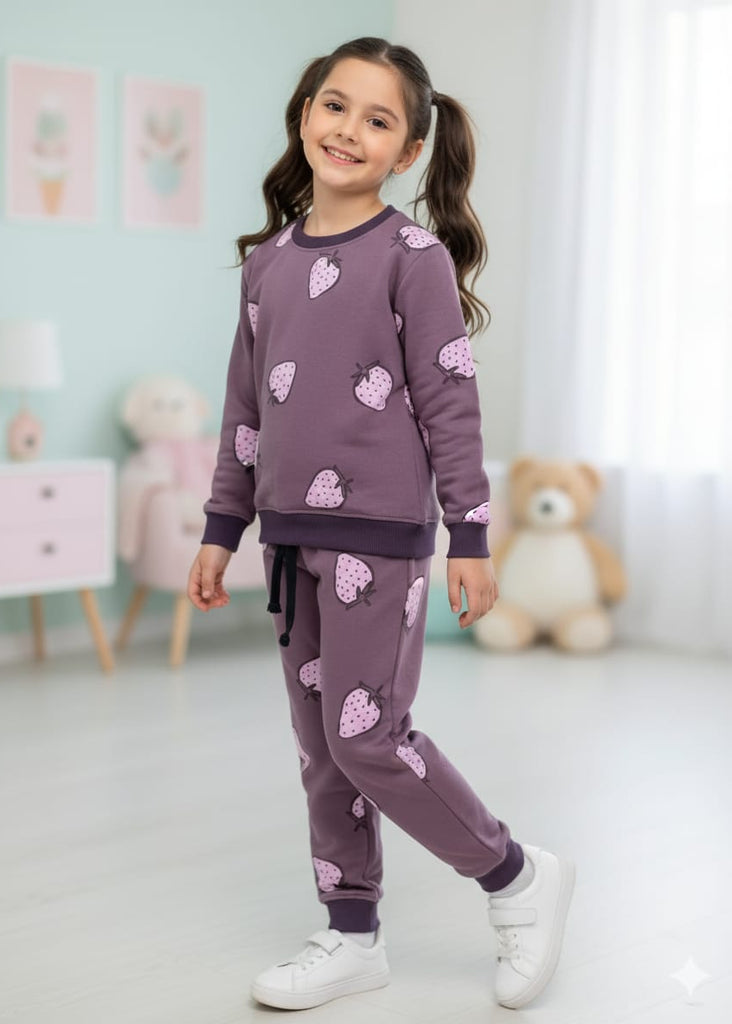 PREMUM iMPORTED  Brown with Strawberry  Track suit