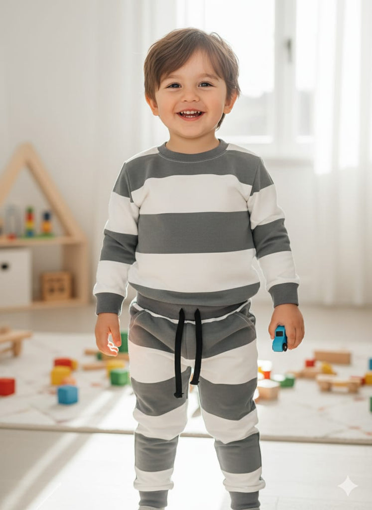 PREMUM iMPORTED  Grey Stripes Track suit