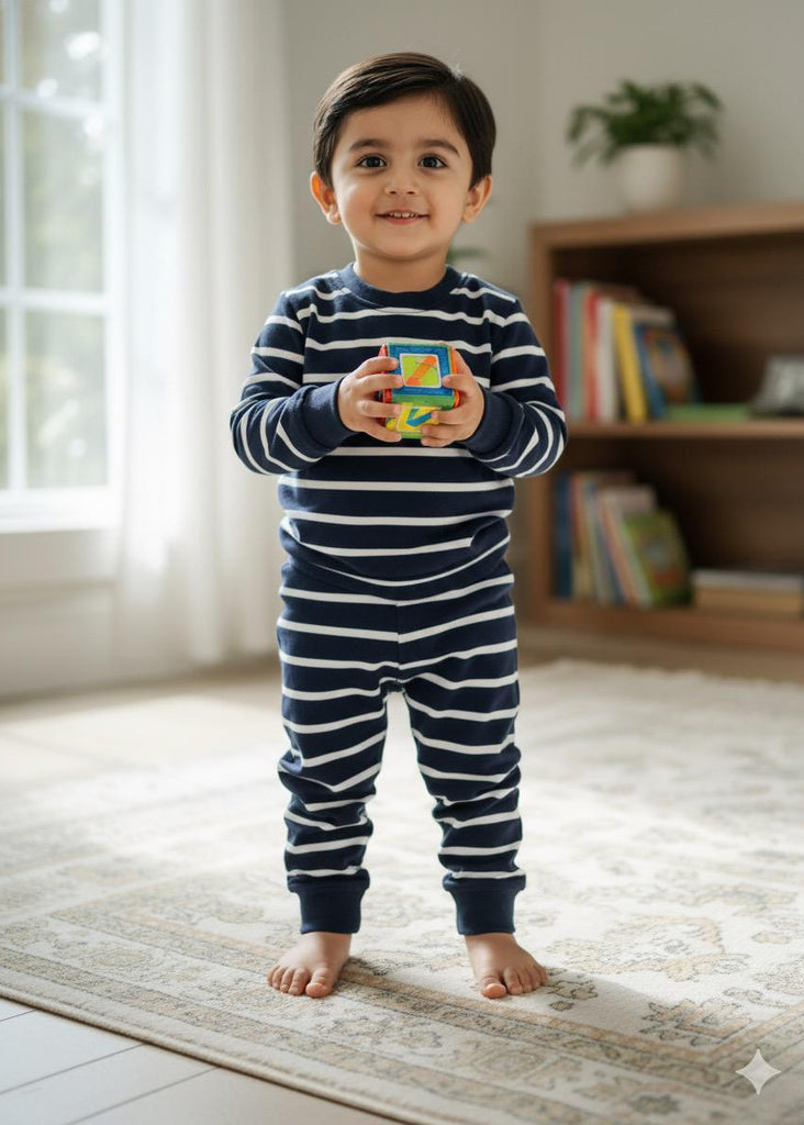 PREMUM iMPORTED  Boy Black Stripes Track suit