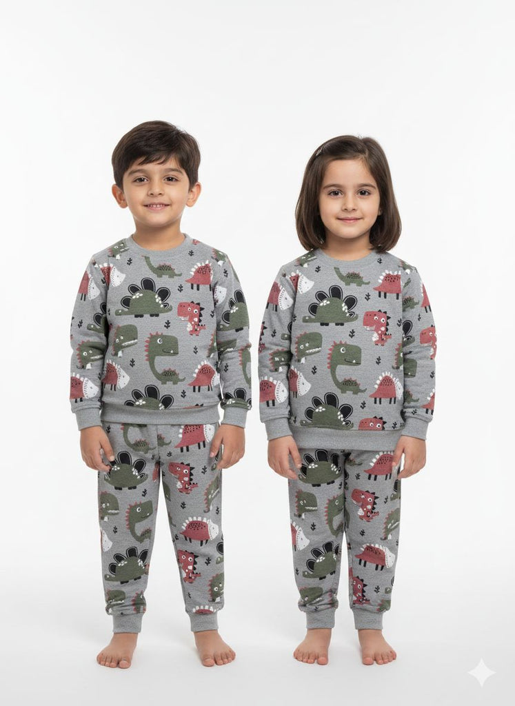 Graphical Grey dinosaur  Track suit