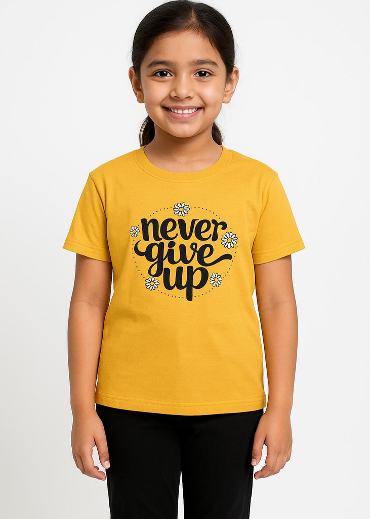 Mustard & Black Motivational PJ Set for Girls"