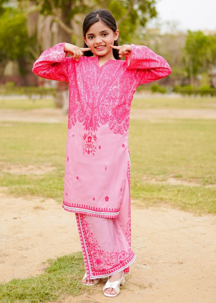 Pink Printed Lawn Suit