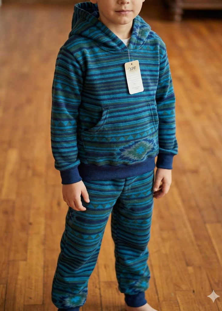 PREMUM IMPORTED  STYLISH BLUE   FLEECE TRACKSUIT WITH HOODIE