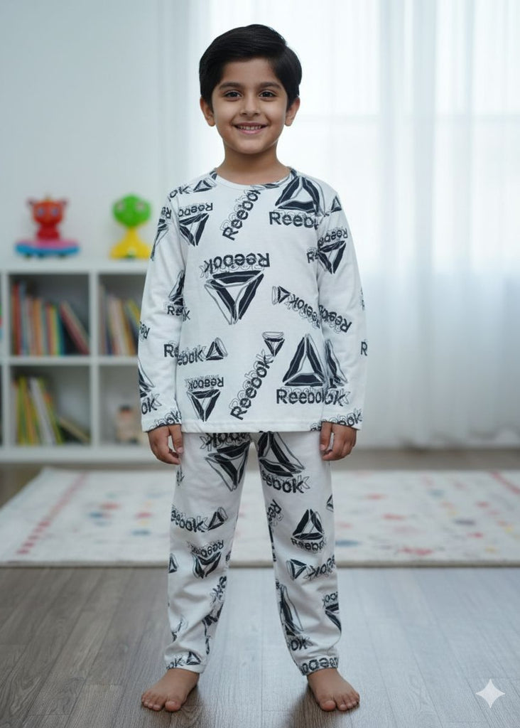 BOY REEOOK RED  FULL SLEEVES PJ SET