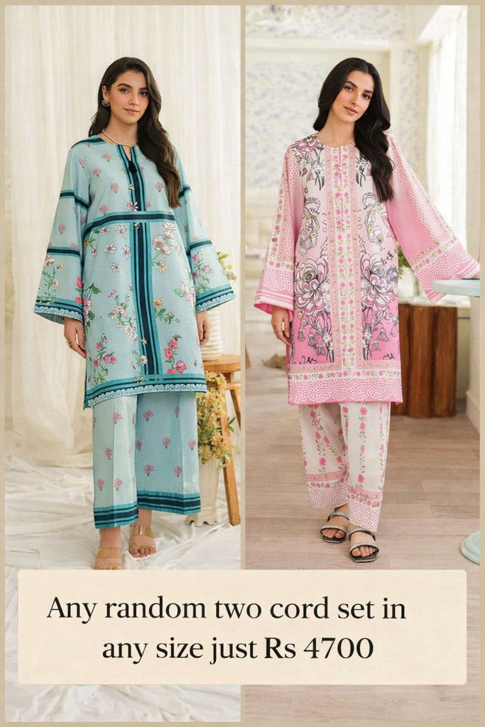 ANY TWO RANDOM CO-ORD SET IN ANY SIZE JUST RS 4700  ( MOTHER EIDITION)