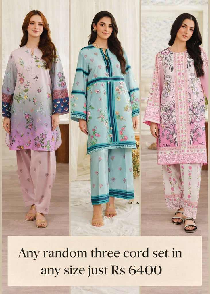 ANY THREE RANDOM CO-ORD SET IN ANY SIZE JUST RS 6400  ( MOTHER EIDITION)