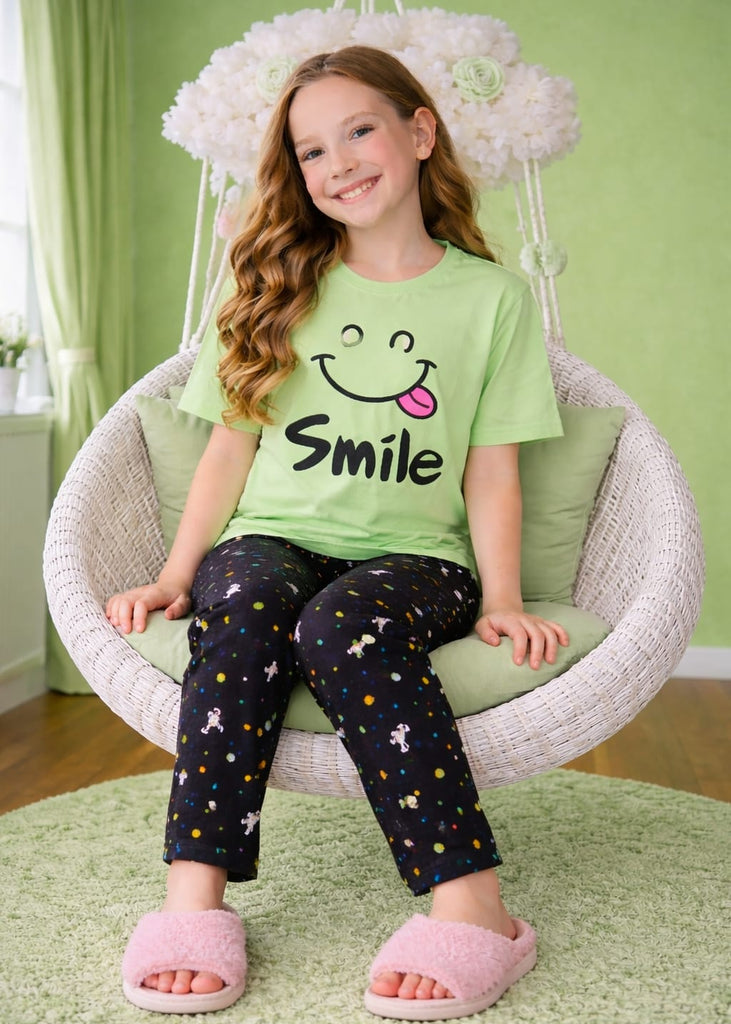 Light Green Smile Pj set