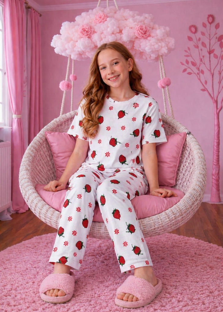 GRAPHICAL STRAWBERRY    PJ SET