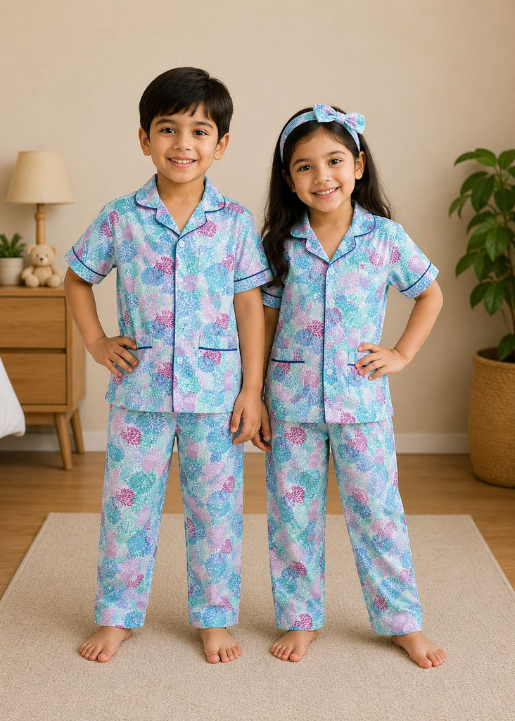 Unisex floral  Print pajama Set