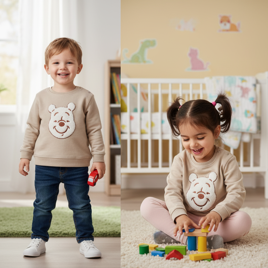 HM Pooh Green Fleece Sweatshirt 13772
