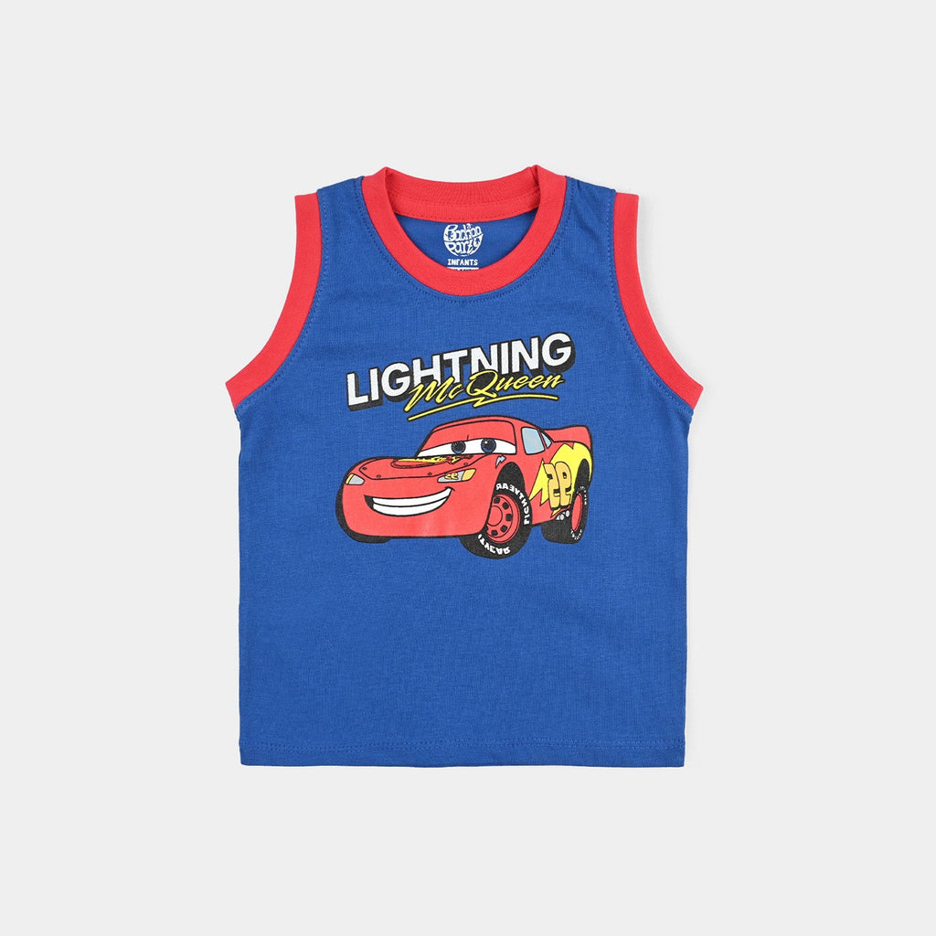 Infant Boys Cotton Jersey Sando-C.Blue